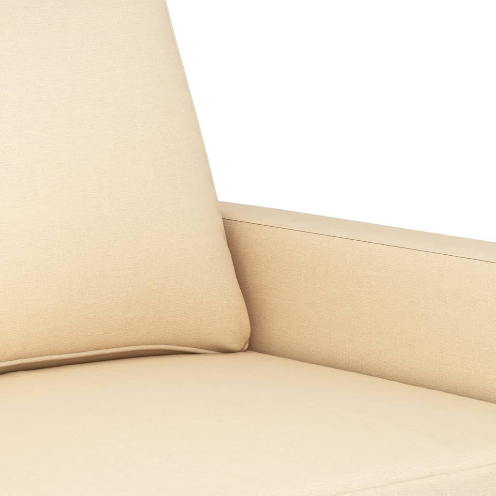 vidaXL Dvivietė sofa, kreminės spalvos, 120cm, audinys