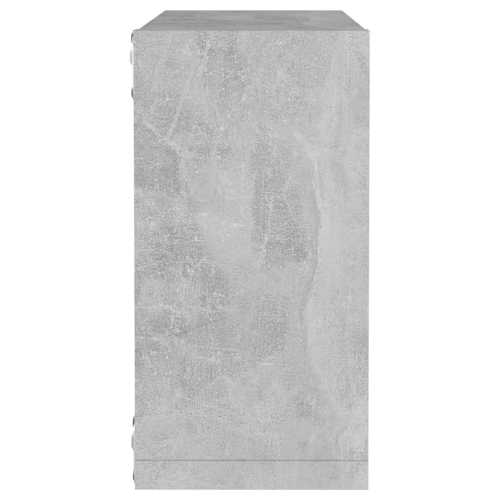 vidaXL Sieninės lentynos, 2vnt., pilkos, 30x15x30cm, kubo formos