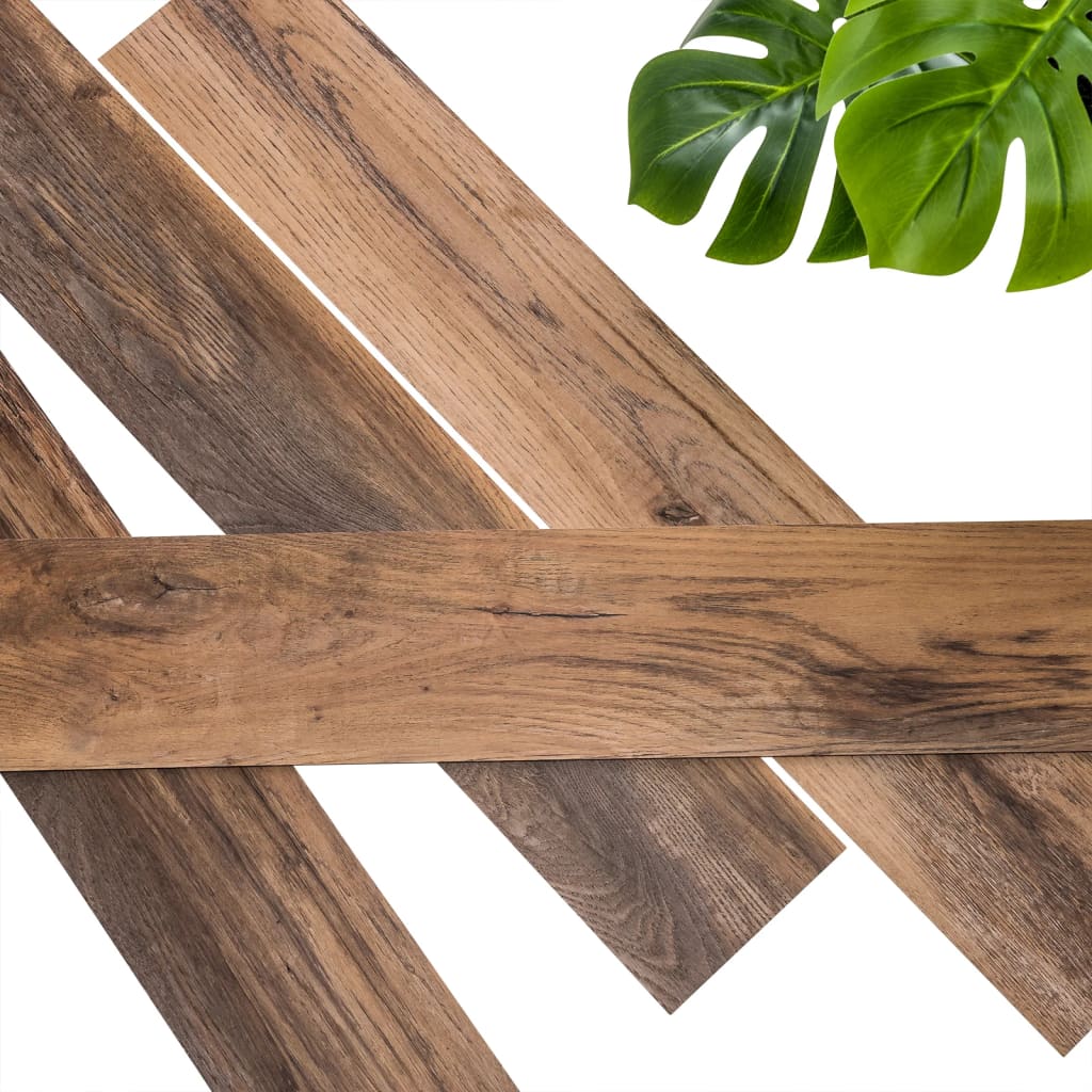 WallArt Lentjuostės, tamsiai rudos, ąžuolo medienos imitacijos