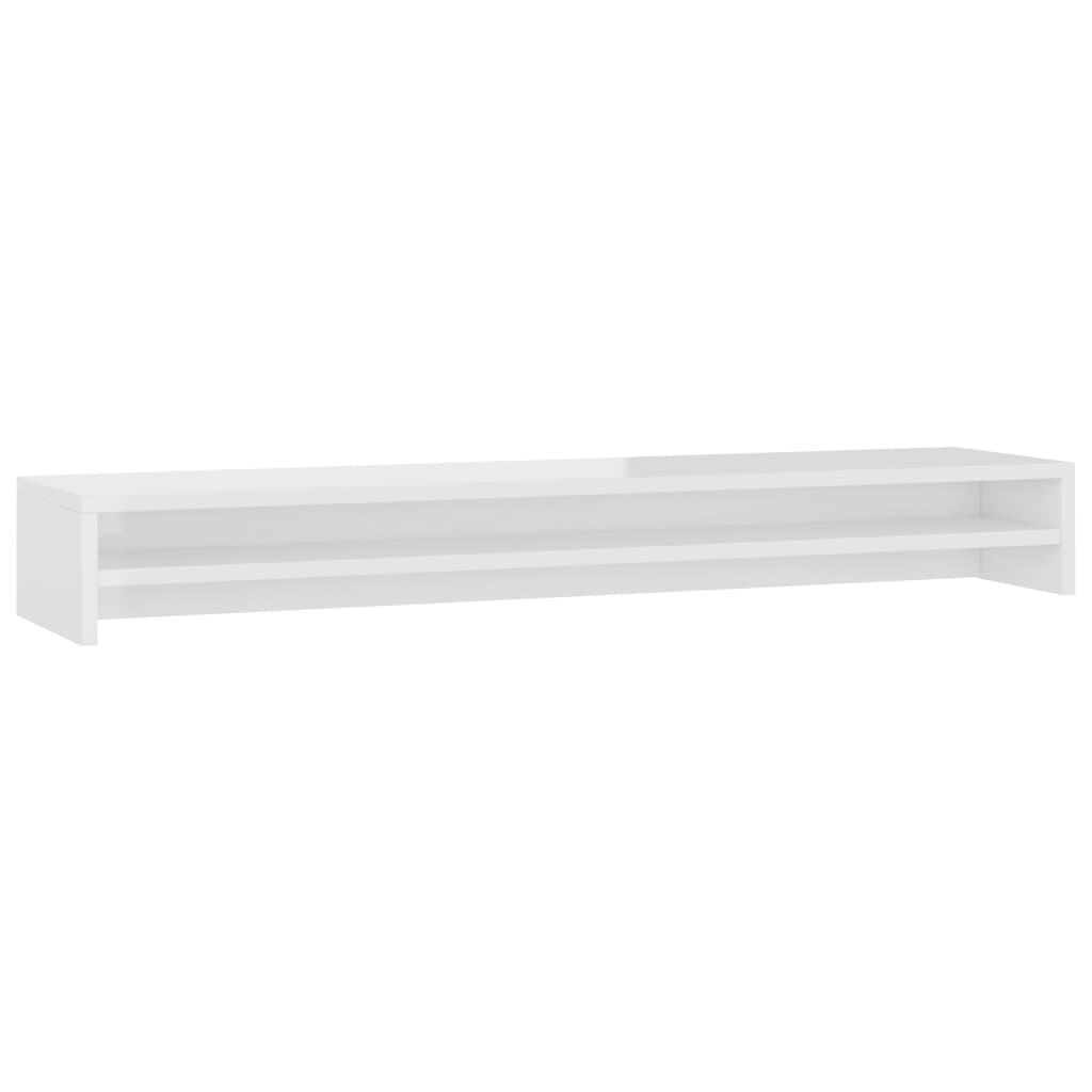 vidaXL Monitoriaus stovas, baltas, 100x24x13 cm, apdirbta mediena