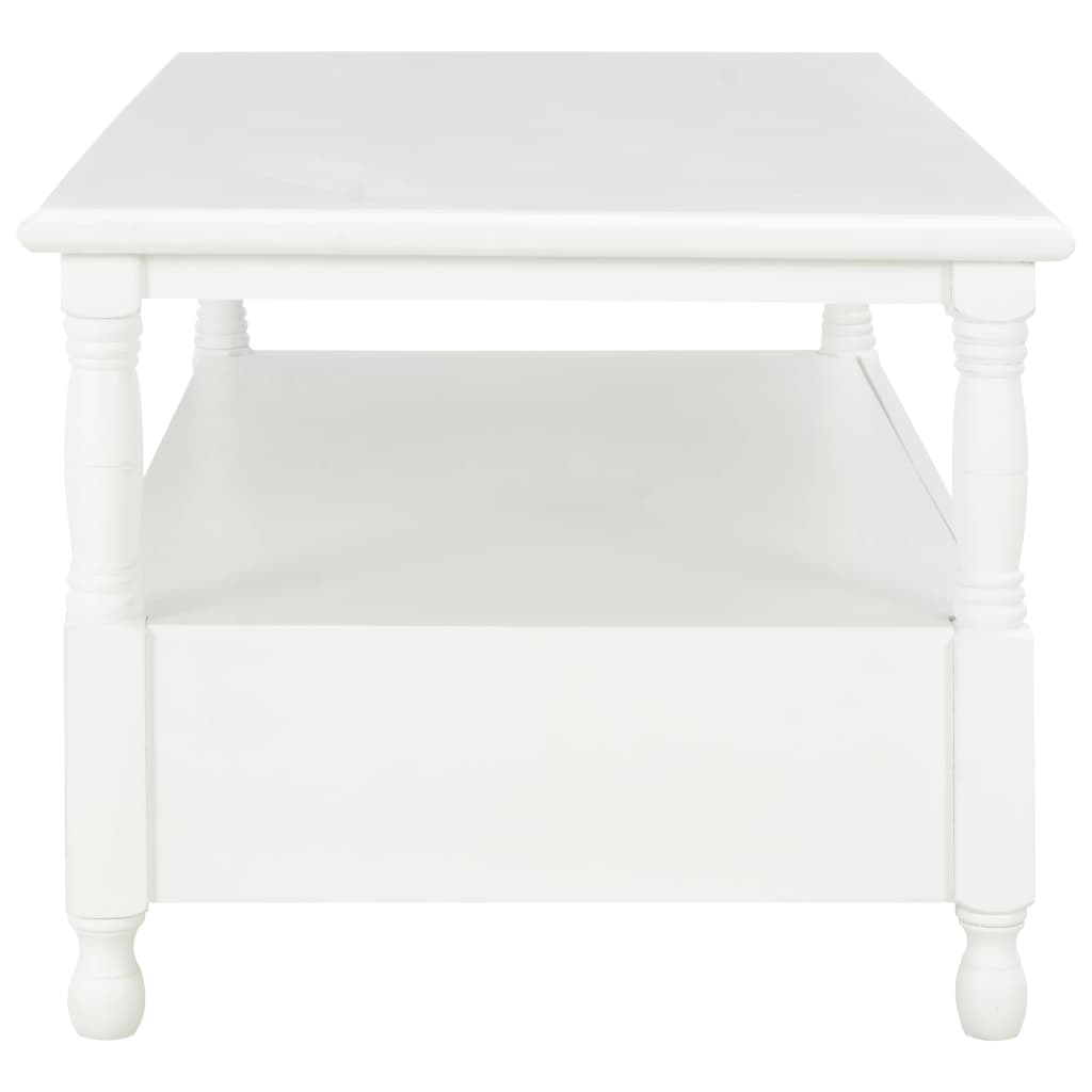 vidaXL Kavos staliukas, baltas, 100x55x45cm, mediena
