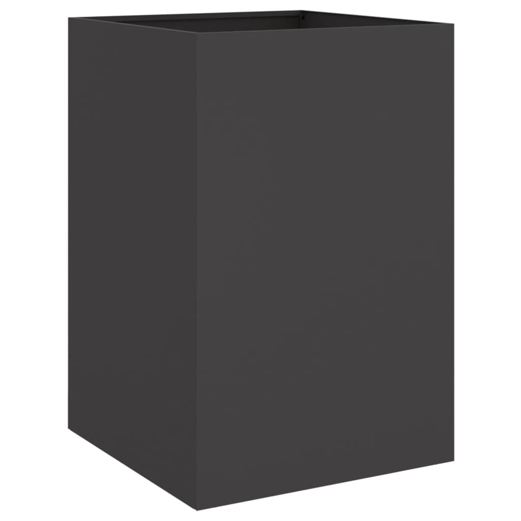 vidaXL Lovelis, juodos spalvos, 52x48x75cm, šaltai valcuotas plienas
