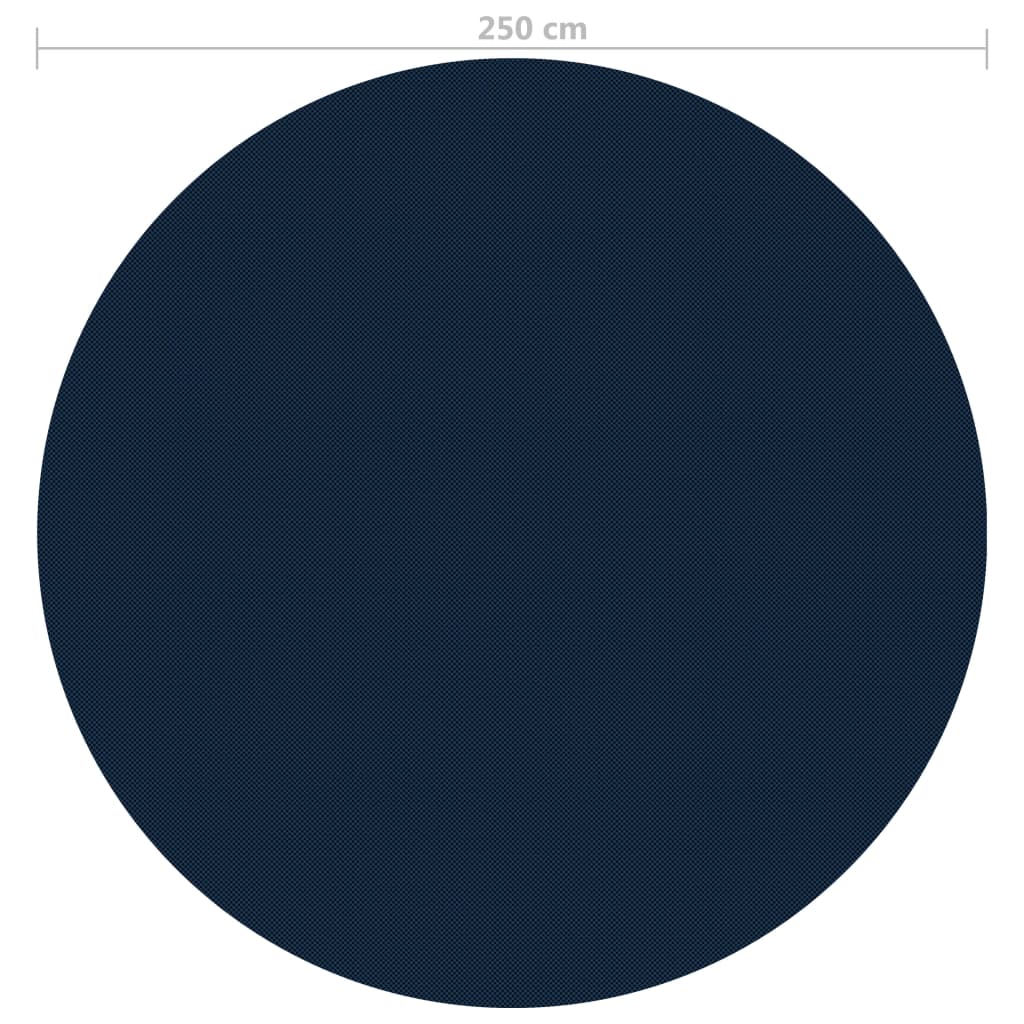 vidaXL Saulę sugerianti baseino plėvelė, juoda/mėlyna, 250cm, PE