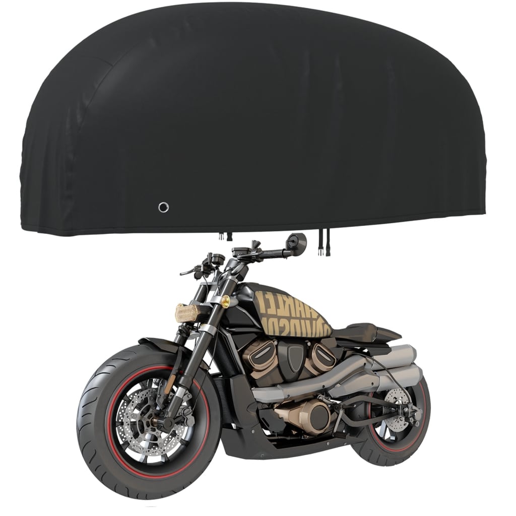 vidaXL Motociklo uždangalas, juodas, 230x95x125cm, 210D oksfordas