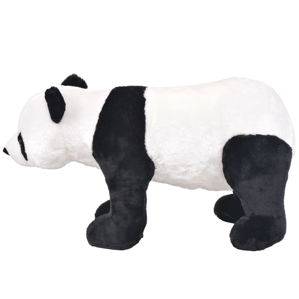 vidaXL Stovintis pliušinis žaislas panda, juodas ir baltas, XXL