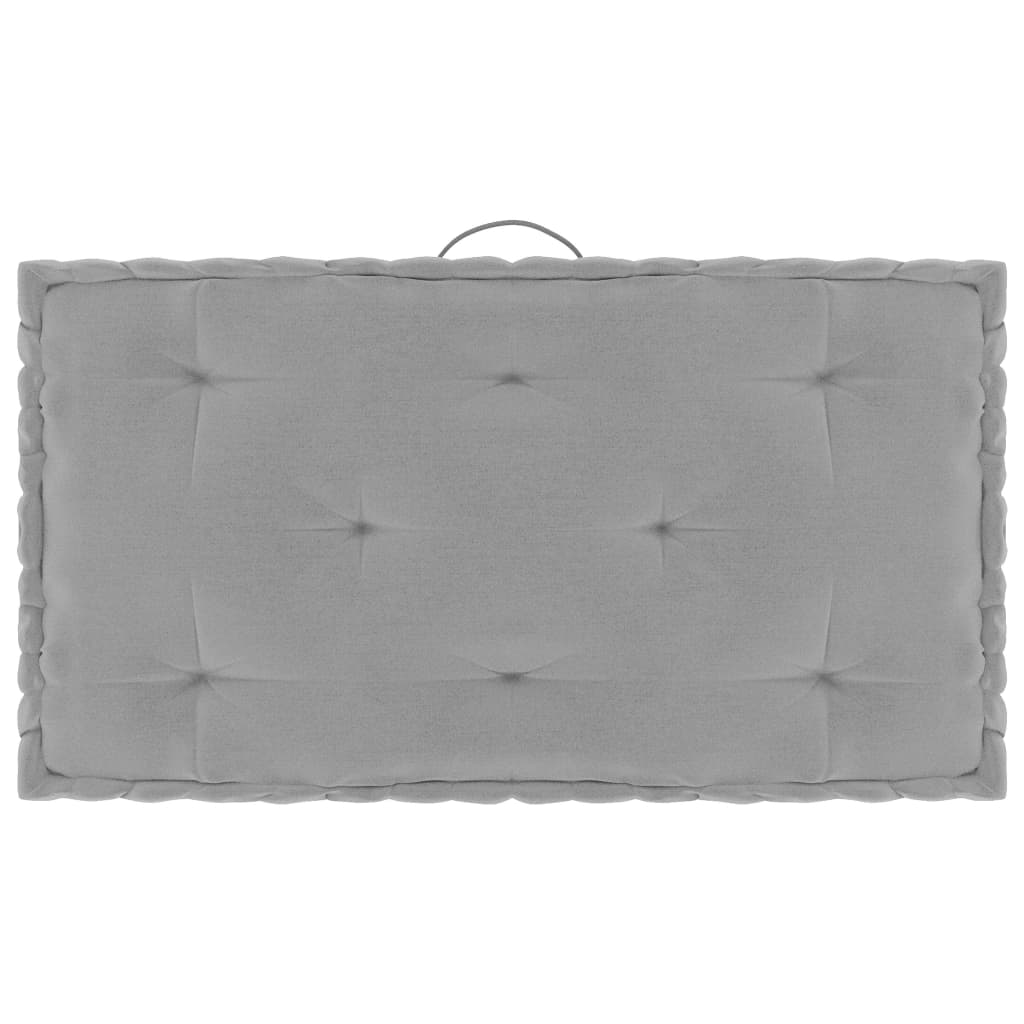 vidaXL Grindų/paletės pagalvėlės, 5vnt., pilkos spalvos, medvilnė