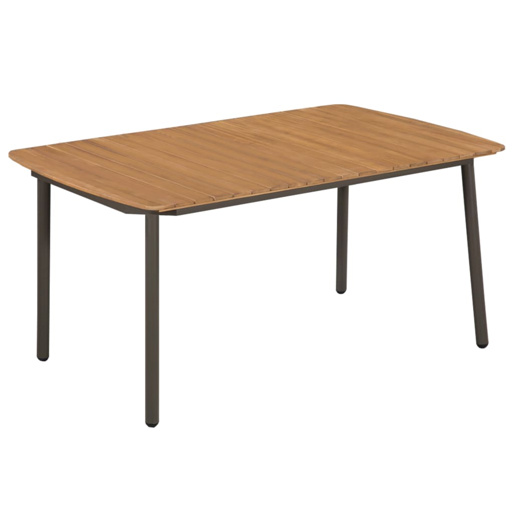 vidaXL Sodo stalas, 150x90x72cm, akacijos med. mas. ir plienas
