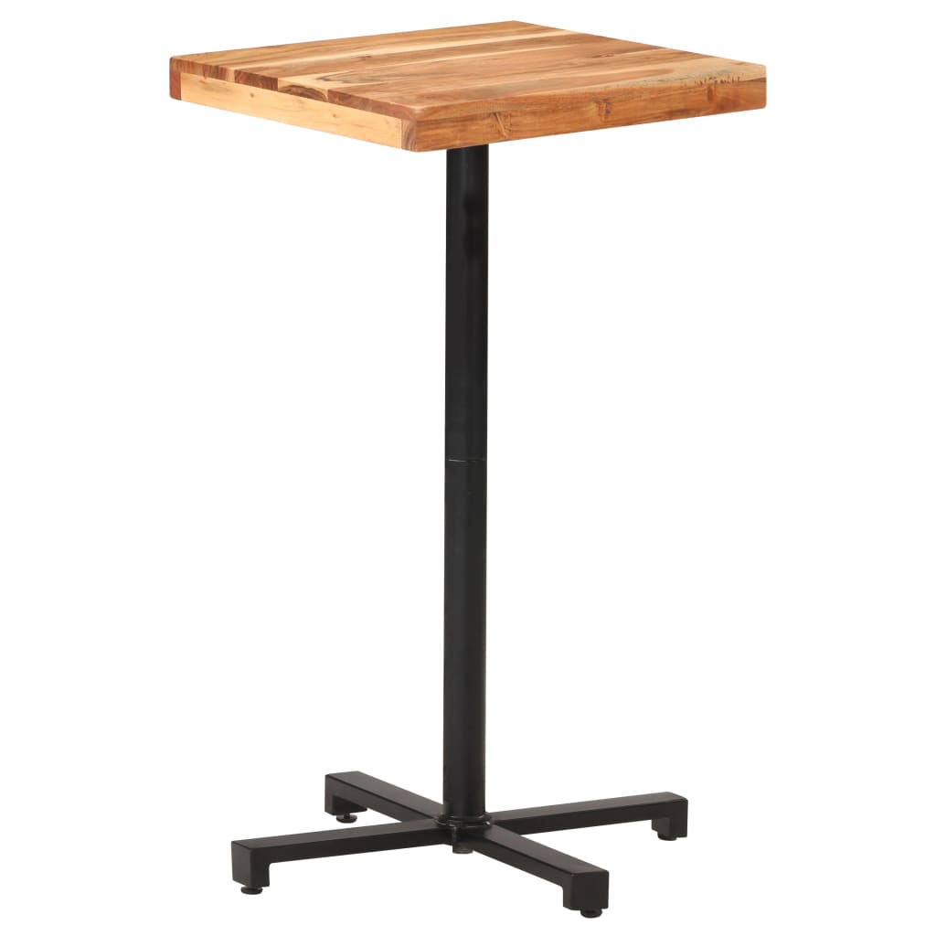 vidaXL Baro staliukas, 50x50x110cm, akacijos masyvas, kvadratinis