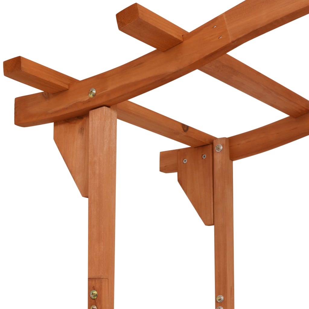 vidaXL Sodo arka su varteliais, tvirta mediena, 120x60x205 cm