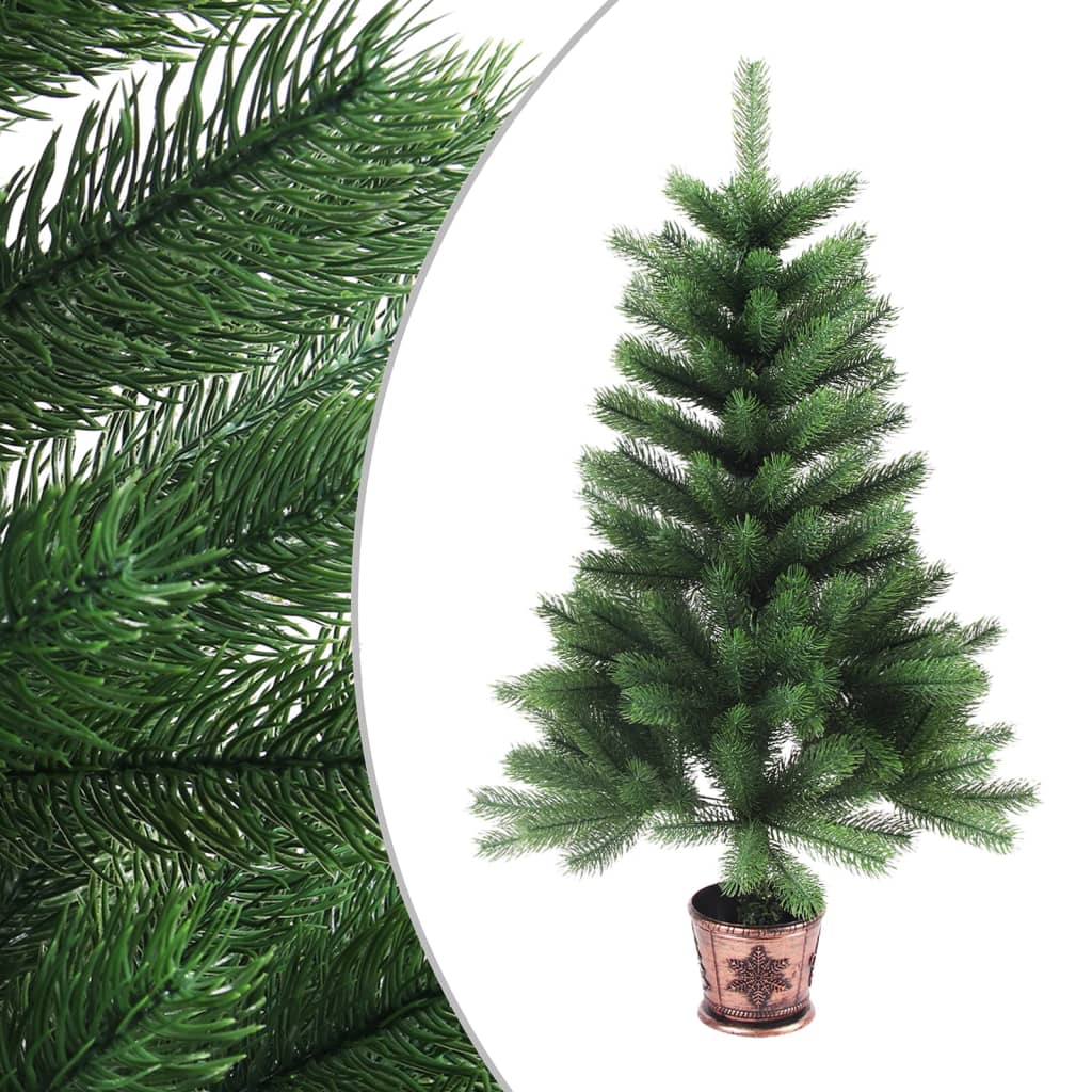 vidaXL Dirbtinė apšviesta Kalėdų eglutė, žalios spalvos, 90cm