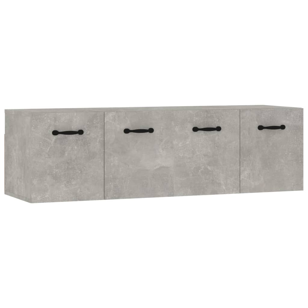 vidaXL Sieninės spintelės, 2vnt., betono pilkos, 80x35x36,5cm, mediena