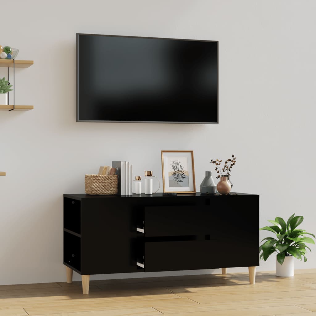 vidaXL Televizoriaus spintelė, juodos spalvos, 102x44,5x50cm, mediena