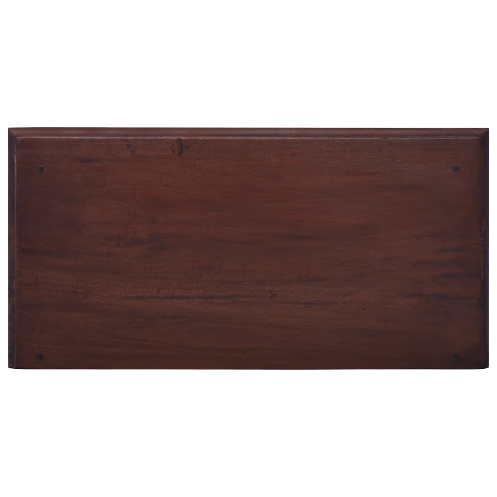 vidaXL Komoda su stalčiais, klasikinė ruda, raudonmedžio masyvas