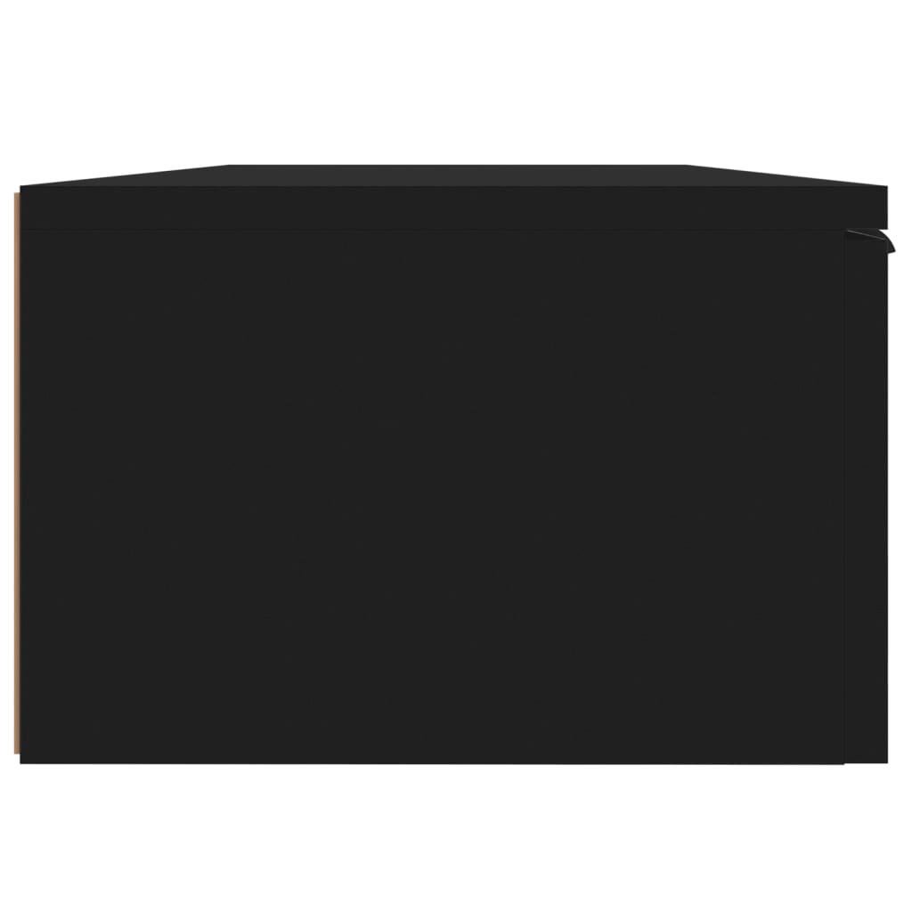 vidaXL Sieninė spintelė, juodos spalvos, 68x30x20cm, apdirbta mediena