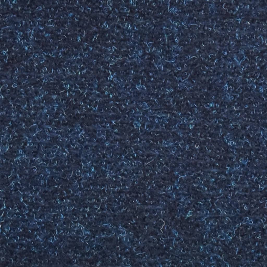 vidaXL Lipnūs laiptų kilimėliai, 15vnt., tamsiai mėlyni, 56x17x3cm