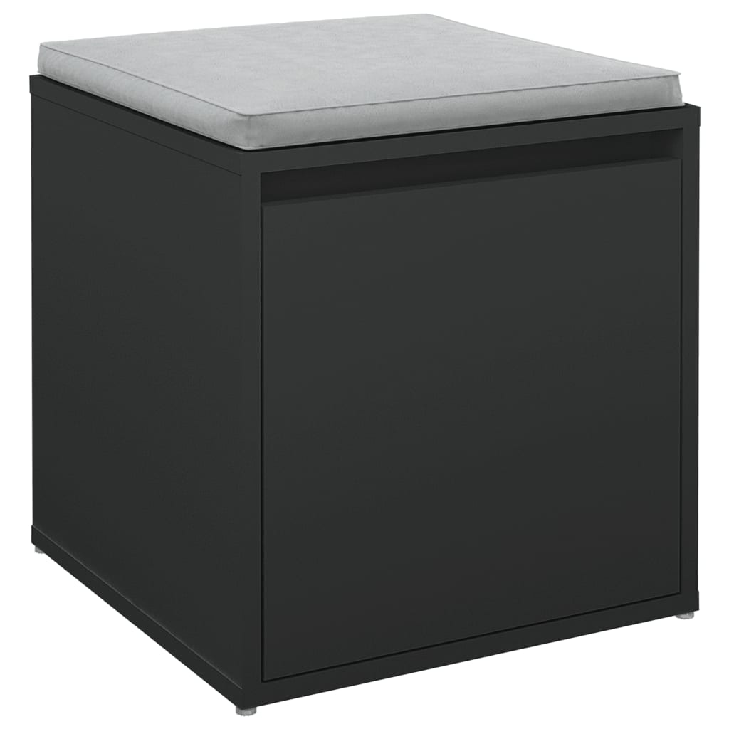 vidaXL Dėžė-stalčius, juodos spalvos, 40,5x40x40cm, apdirbta mediena