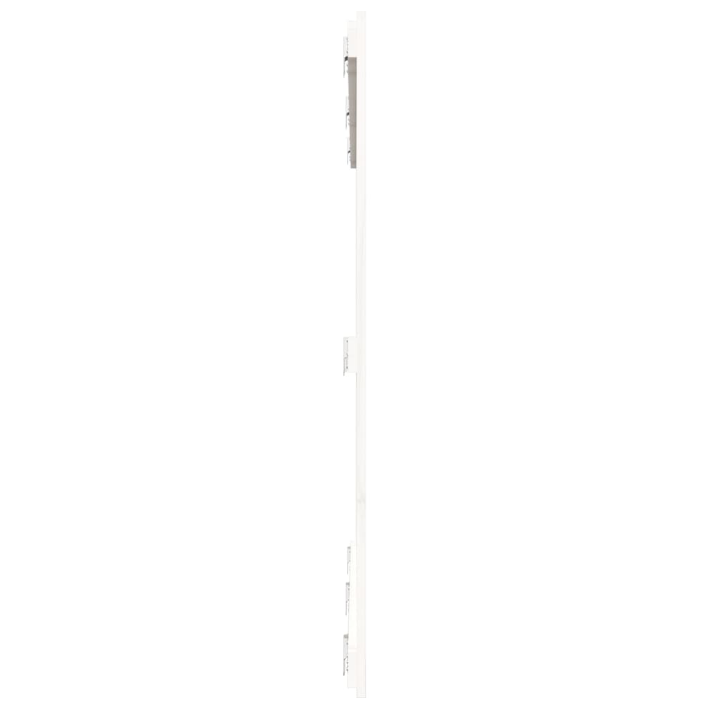 vidaXL Sieninis galvūgalis, baltas, 166x3x110cm, pušies masyvas