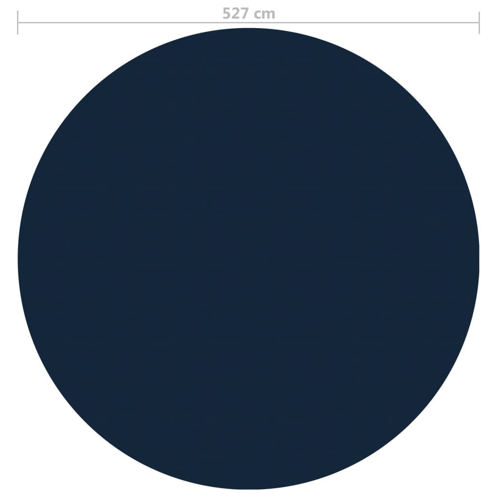 vidaXL Saulę sugerianti baseino plėvelė, juoda/mėlyna, 527cm, PE