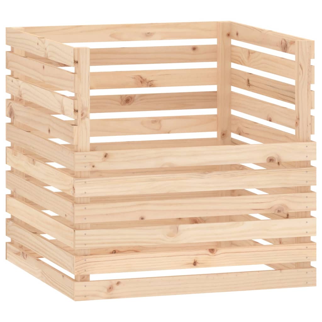 vidaXL Komposto dėžė, 80x80x78cm, pušies medienos masyvas
