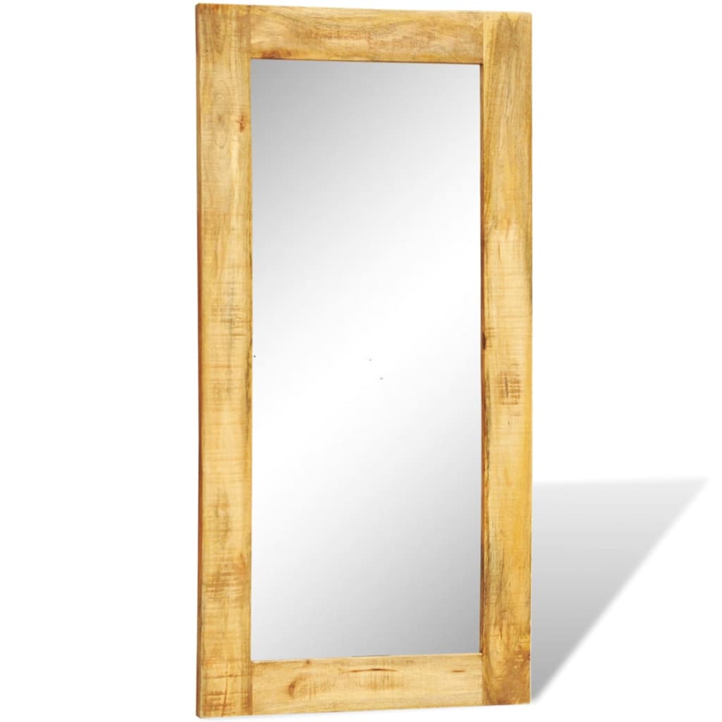vidaXL Sieninis veidrodis su medienos masyvo rėmu, 120x60cm