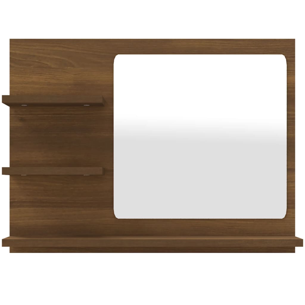 vidaXL Vonios veidrodis, rudas ąžuolo, 60x10,5x45cm, mediena
