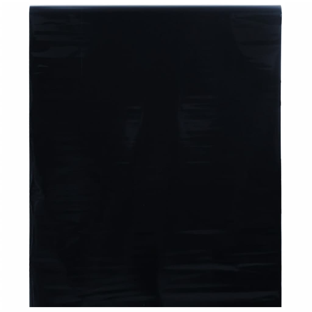 vidaXL Langų plėvelė, juoda, 45x2000cm, PVC, statinė, matinė