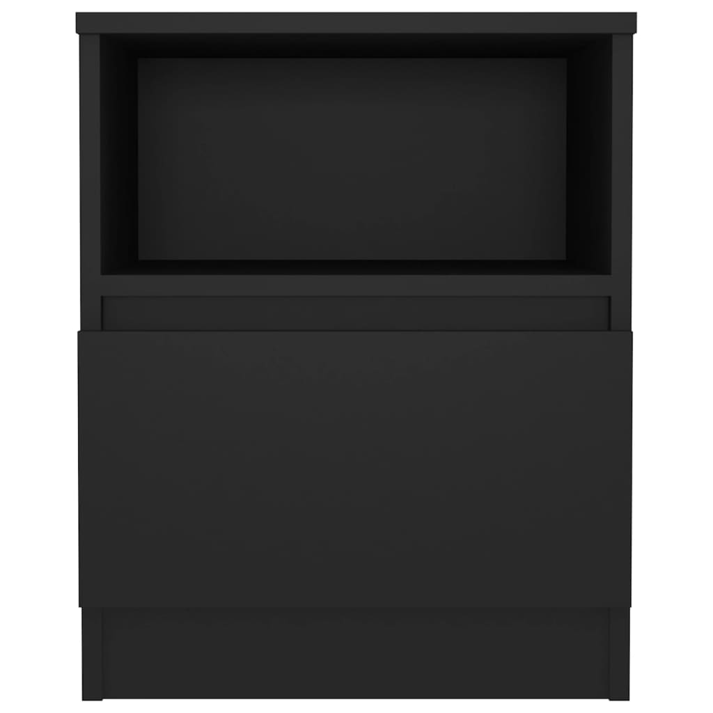 vidaXL Naktinės spintelės, 2vnt., juodos, 40x40x50cm, MDP