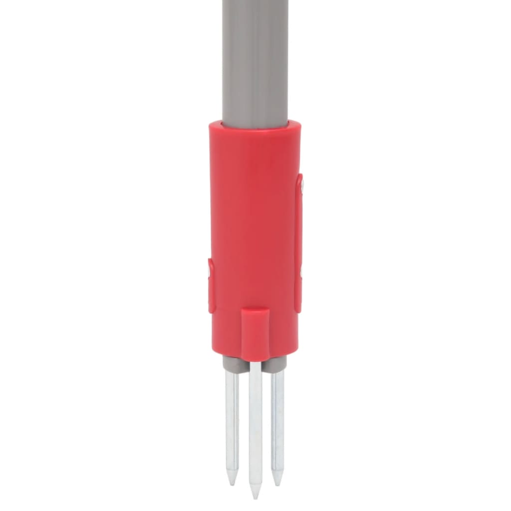 vidaXL Piktžolių šalinimo įrankis, raudonas ir pilkas, 93,5cm, plienas
