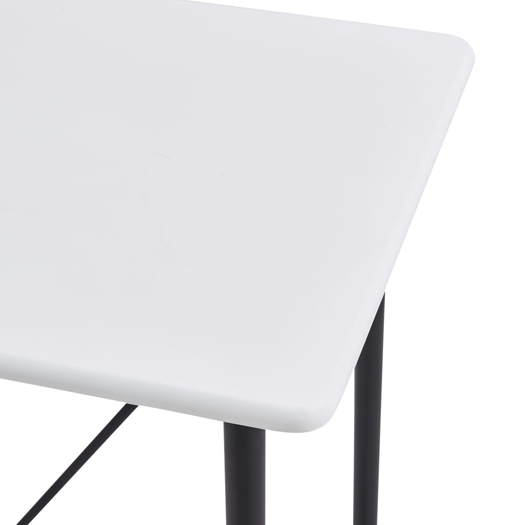 vidaXL Baro baldų komplektas, 5 dalių, baltos spalvos, dirbtinė oda
