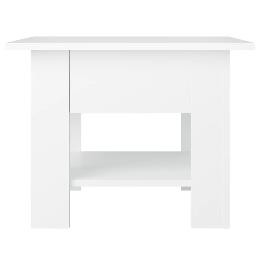vidaXL Kavos staliukas, baltos spalvos, 55x55x42cm, MDP