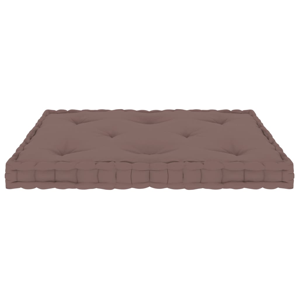 vidaXL Paletės/grindų pagalvėlė, taupe spalvos, 73x40x7cm, medvilnė