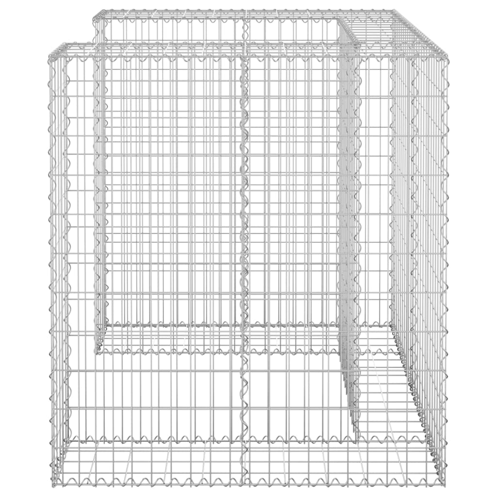 vidaXL Gabiono siena konteineriui, 110x100x110cm, plienas