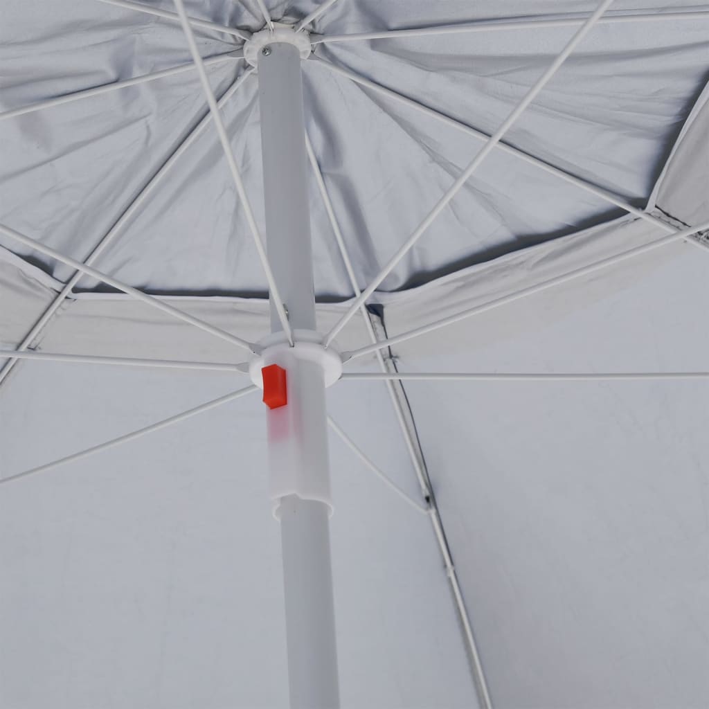 vidaXL Paplūdimio skėtis su šoninėmis sienomis, antracito, 215cm