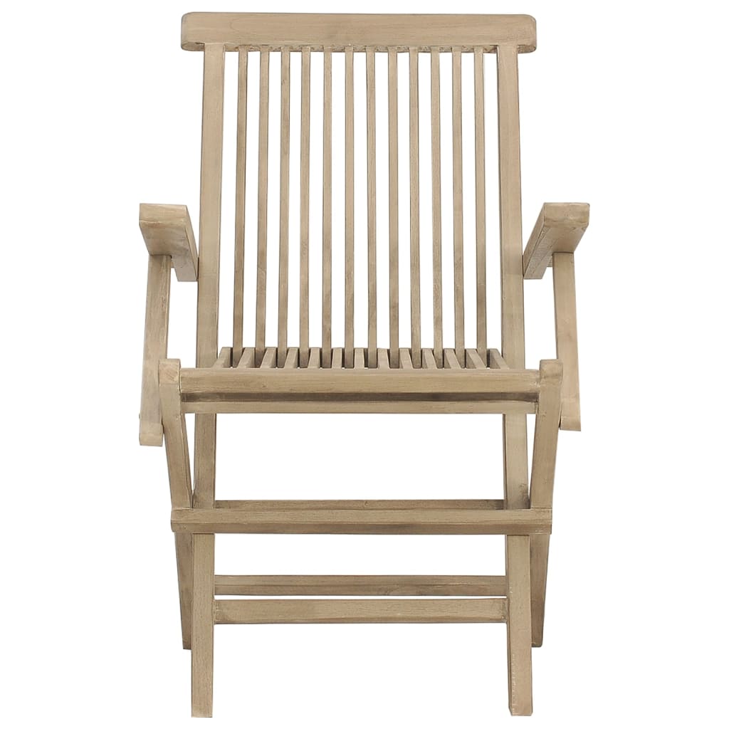 vidaXL Sulankstomos sodo kėdės, 2vnt., pilkos, 56x61x89cm, tikmedis