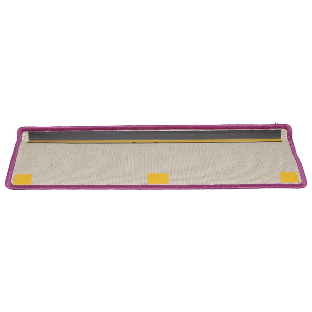 vidaXL Laiptų kilimėliai, 5vnt., violetinės spalvos, 65x21x4cm