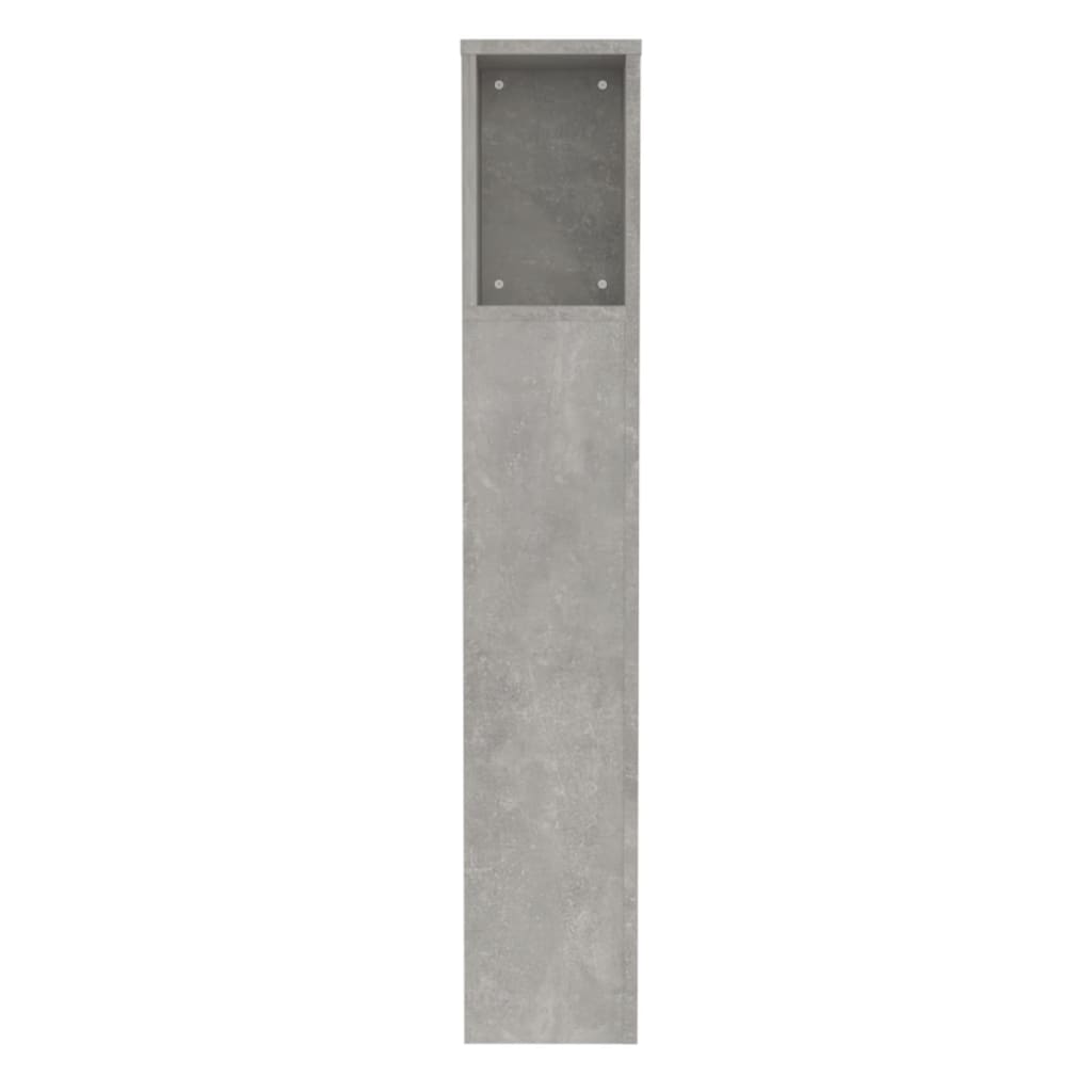 vidaXL Galvūgalis-spintelė, betono pilkos spalvos, 100x18,5x104,5cm
