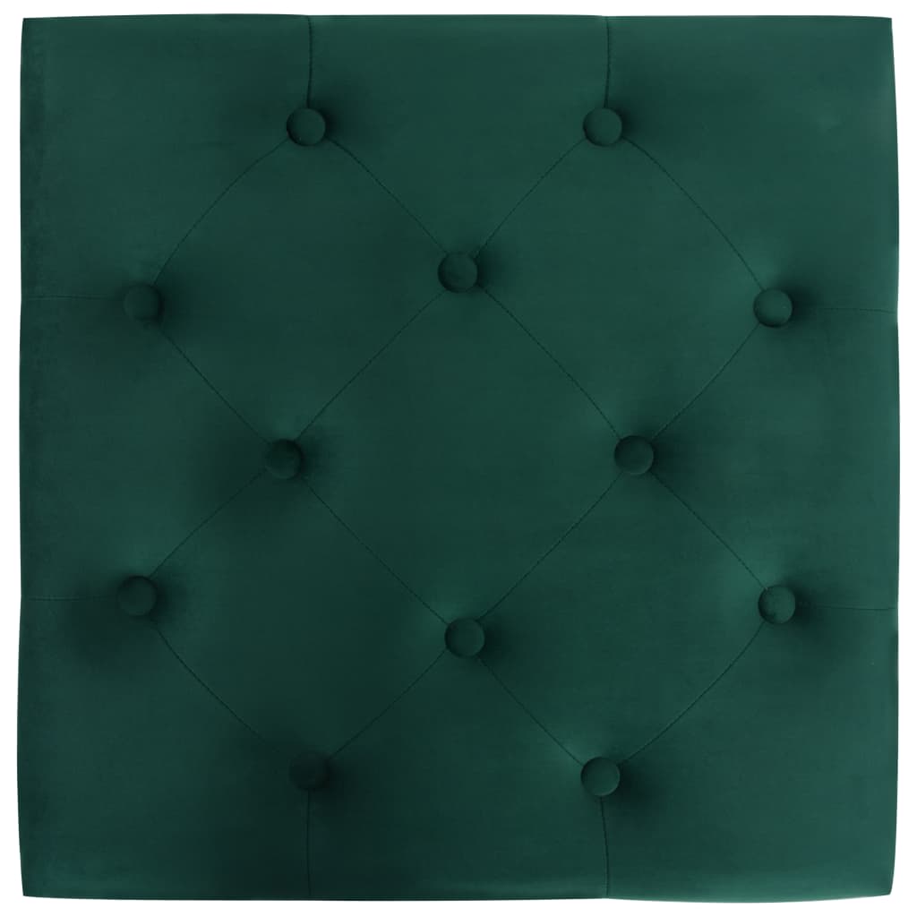 vidaXL Taburetė, tamsiai žalios spalvos, 60x60x36 cm, aksomas