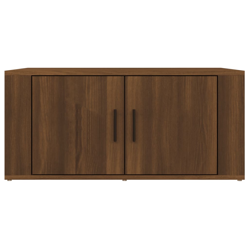 vidaXL Kavos staliukas, rudas ąžuolo, 80x50x36cm, apdirbta mediena