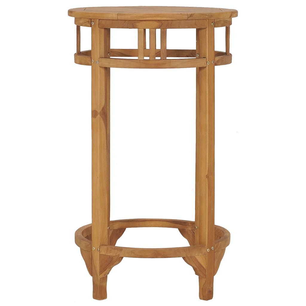 vidaXL Baro staliukas, 60cm skersmens, tikmedžio medienos masyvas