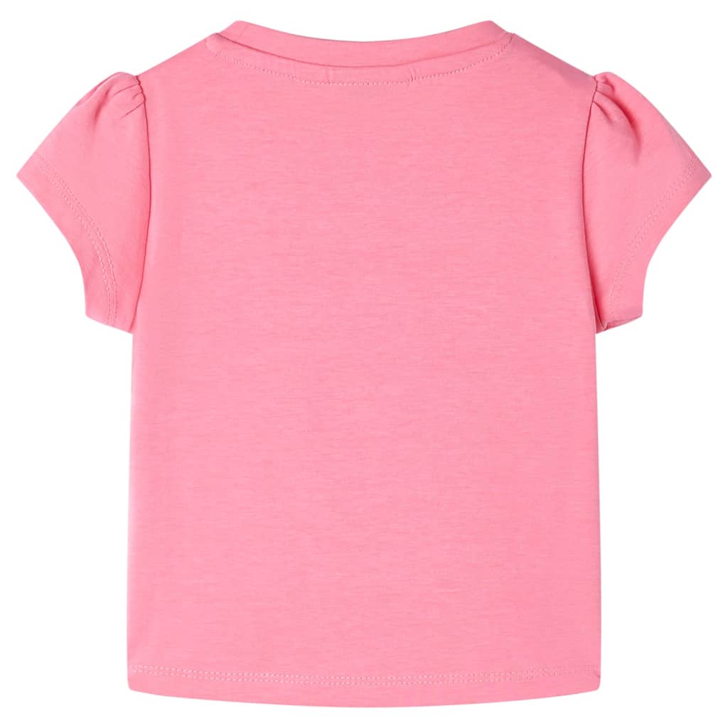 Vaikiški marškinėliai, ryškūs fluorescenciniai rožiniai, 92 dydžio