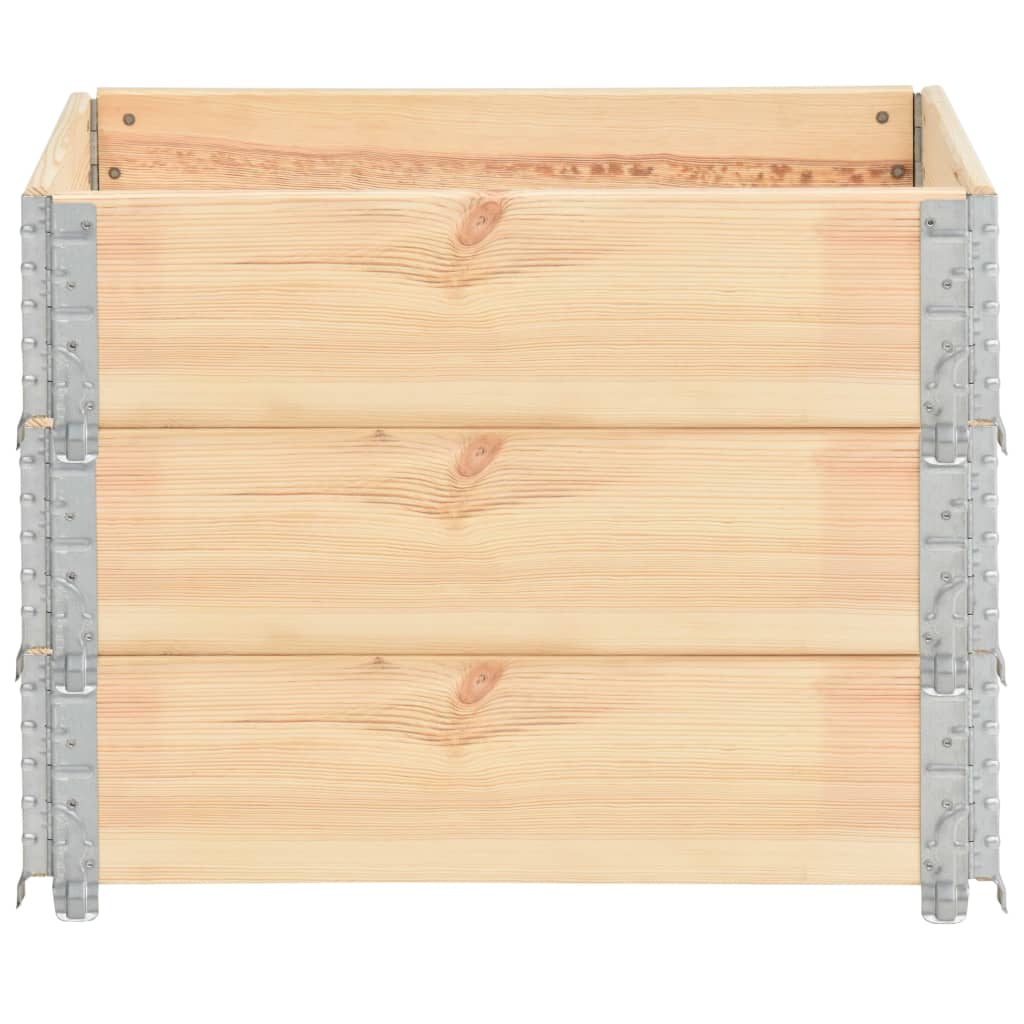 vidaXL Padėklų apvadai, 3vnt., 60x80cm, pušies medienos masyvas