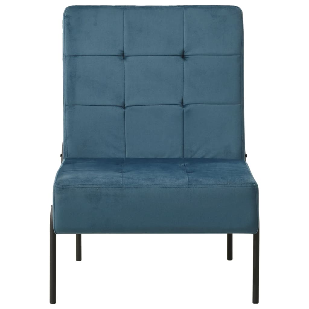 vidaXL Poilsio kėdė, mėlynos spalvos, 65x79x87cm, aksomas