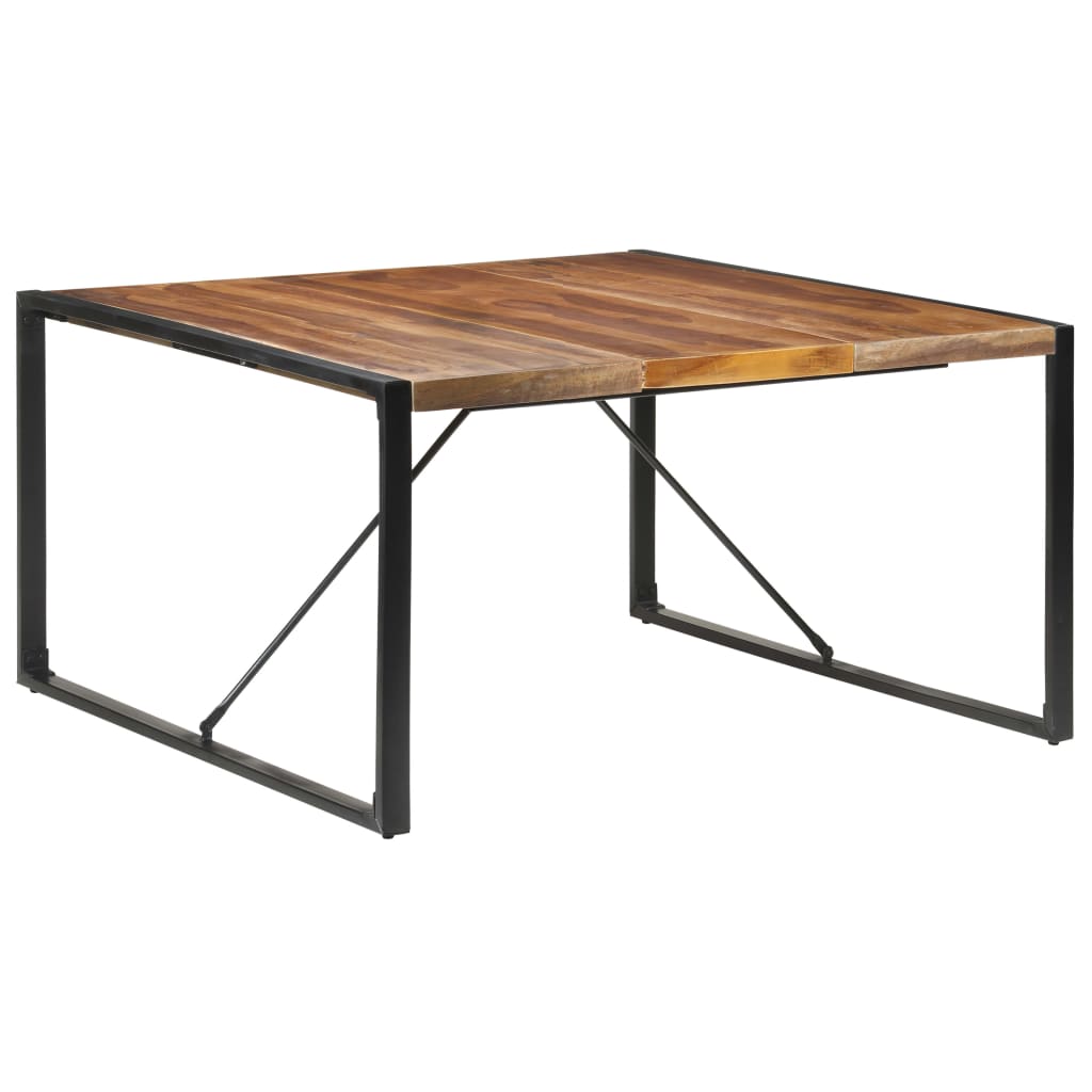 vidaXL Valgomojo stalas, 140x140x75cm, mediena su dalbergijos apdaila