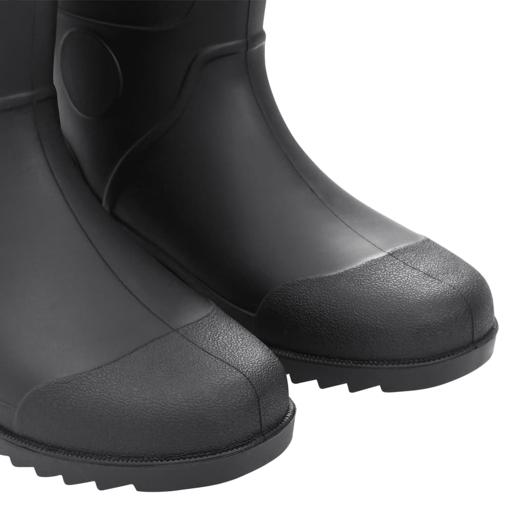 vidaXL Guminiai batai, juodos spalvos, PVC, 46 dydžio