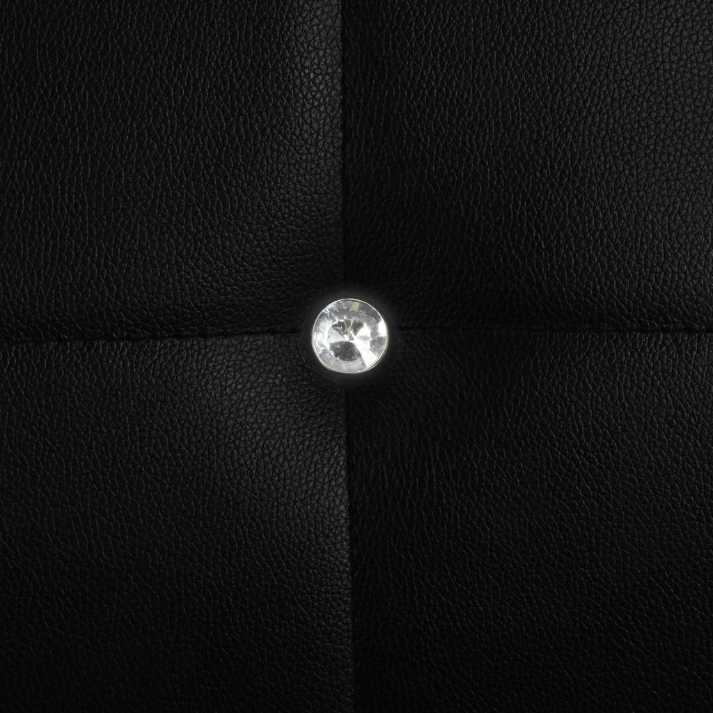 vidaXL Valgomojo kėdės, 4 vnt., juodos spalvos, dirbtinė oda