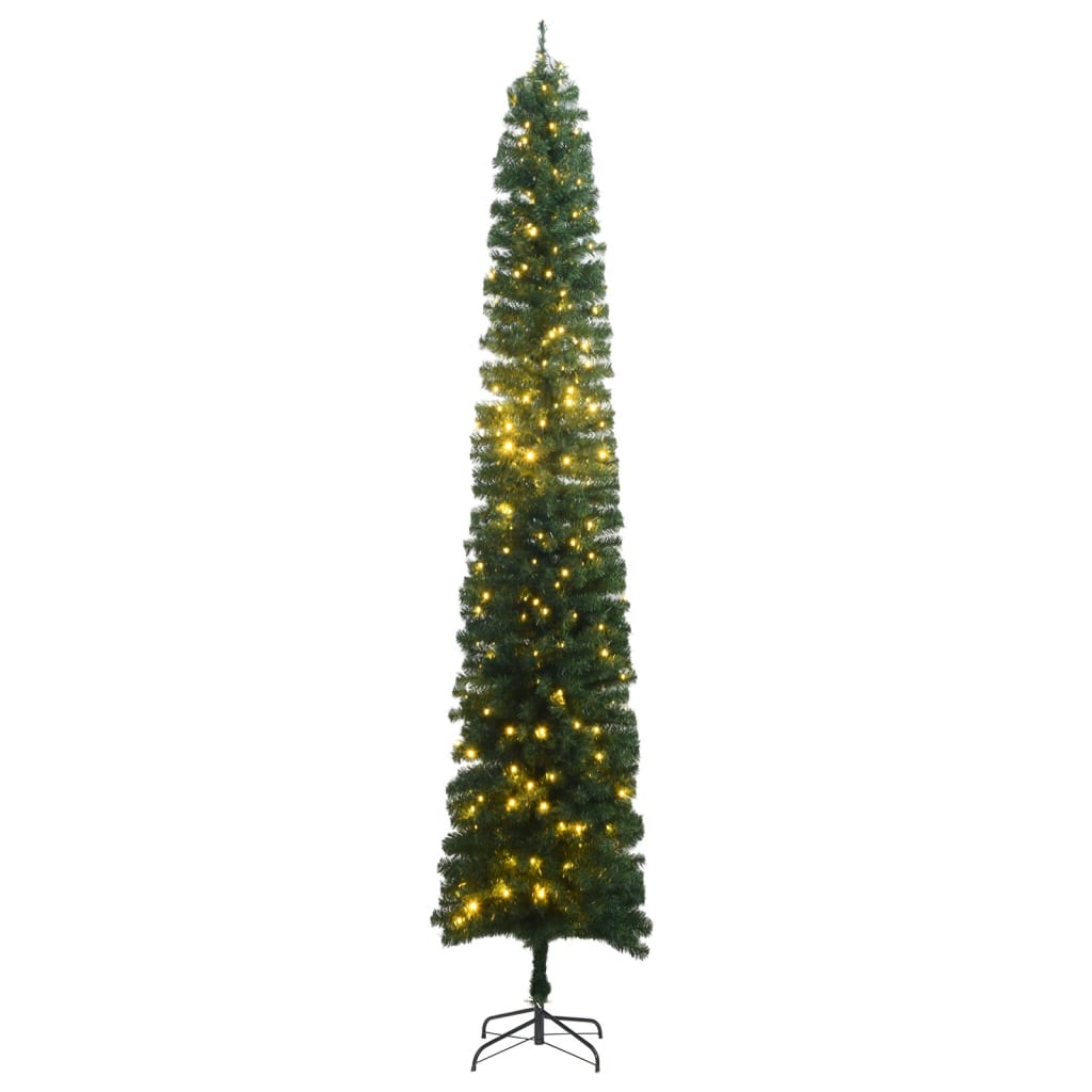 vidaXL Siaura Kalėdų eglutė, 300cm, 300 LED lempučių