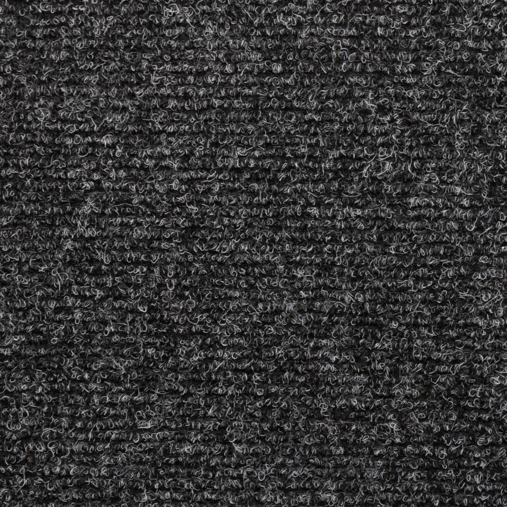 vidaXL Laiptų kilimėliai, 5vnt., pilki, 65x21x4cm, perforuoti adatomis