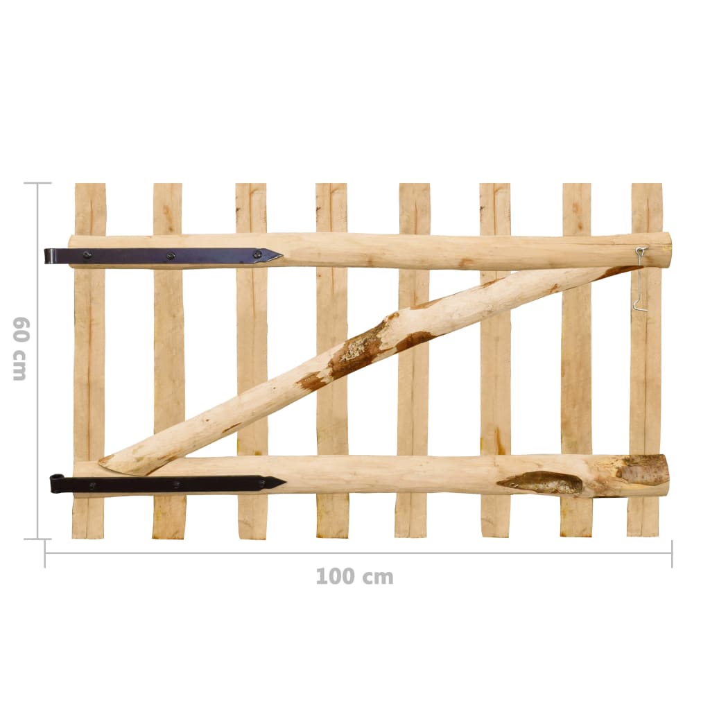 vidaXL Tvoros vartai, lazdyno mediena, 100x60cm