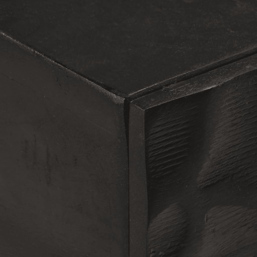 vidaXL Konsolinis staliukas, juodas, 90x30x76cm, mango ir geležis