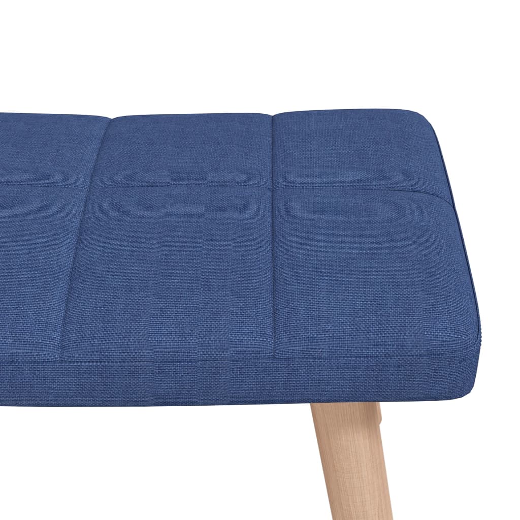 vidaXL Supama kėdė su pakoja, mėlynos spalvos, audinys